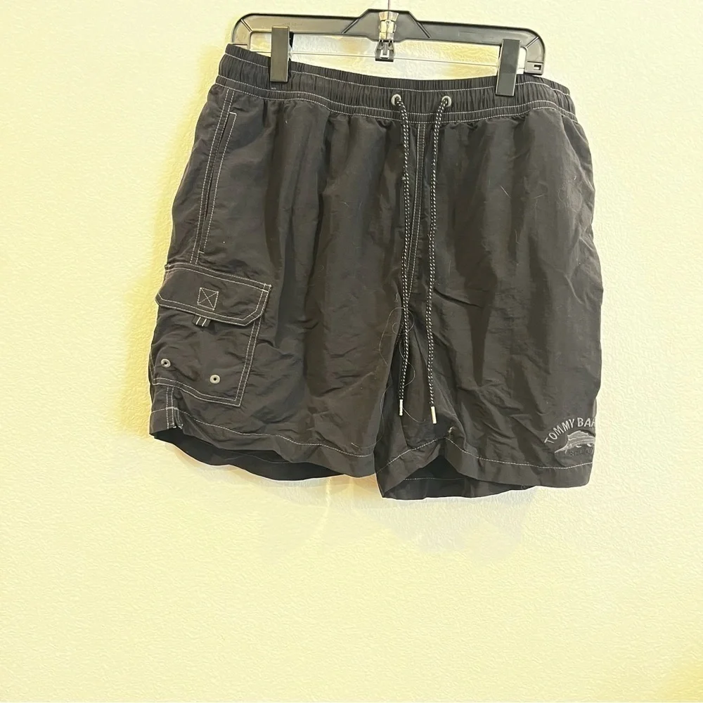 Tommy Bahama Relax black cargo drawstring swim trucks size large